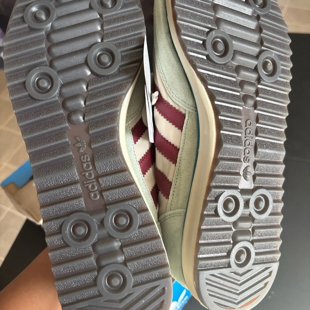 Adidas Suede Gray and Maroon Sneakers